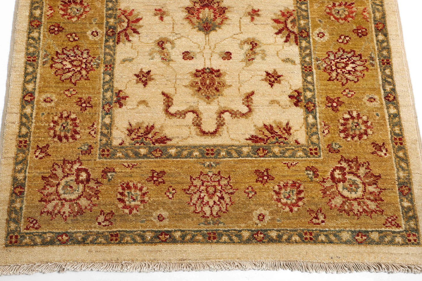 2.5x10 Hand-Knotted Ariana Carpet 2'.8" X 10'.5" Traditional, Ivory Fine Wool Runner Rug D40668