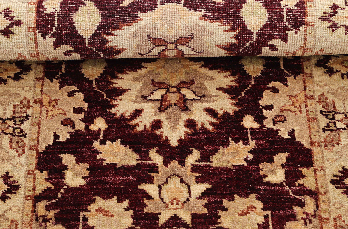 Hand-Knotted Oushak Carpet 2'.3" X 4' Traditional, Maroon Fine Wool Accent Rug 2x4
