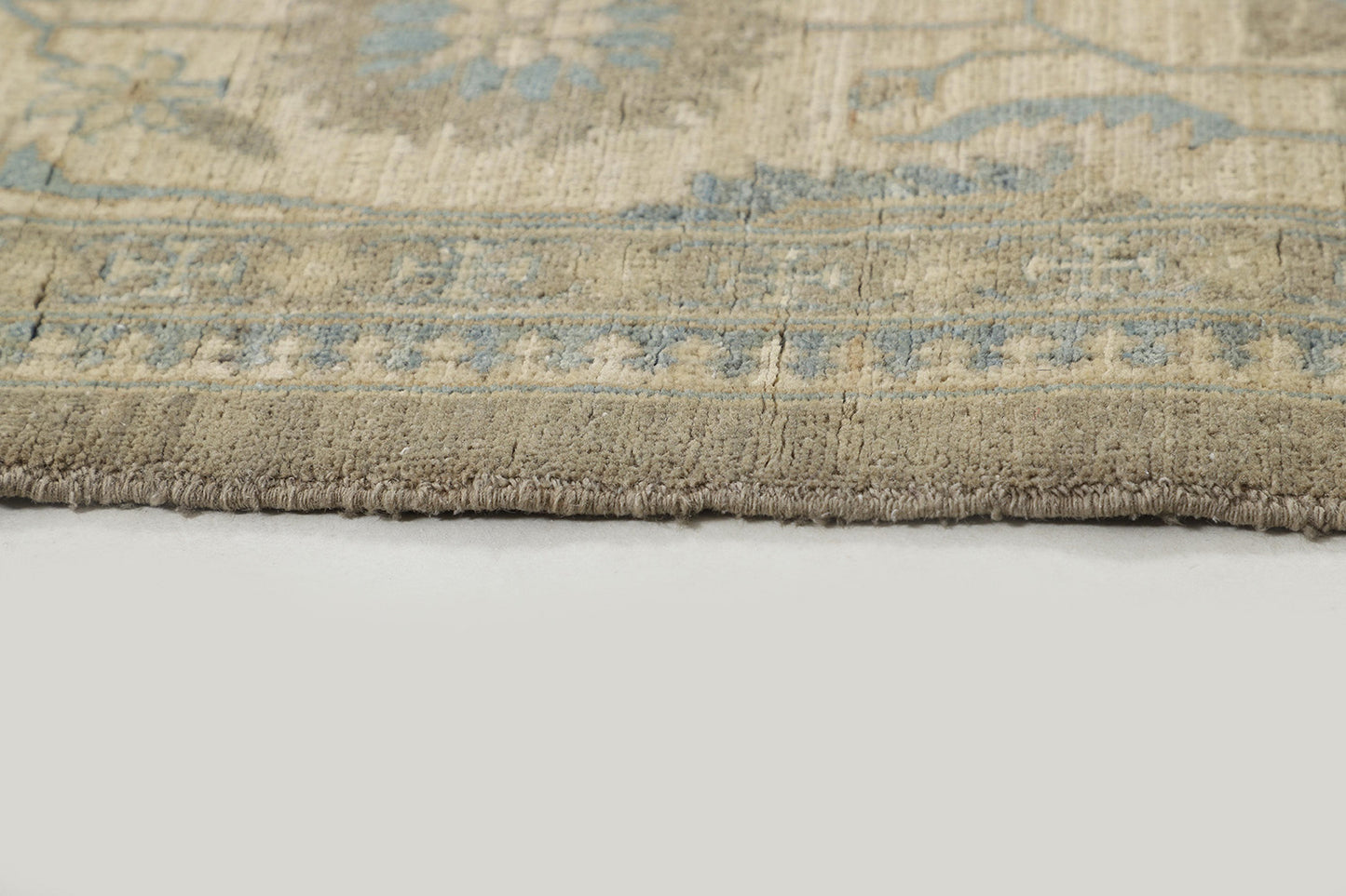 Hand-Knotted Ariana Carpet 9'.1" X 11'.6" Traditional, Grey Fine Wool Area Rug 9x12 D52280