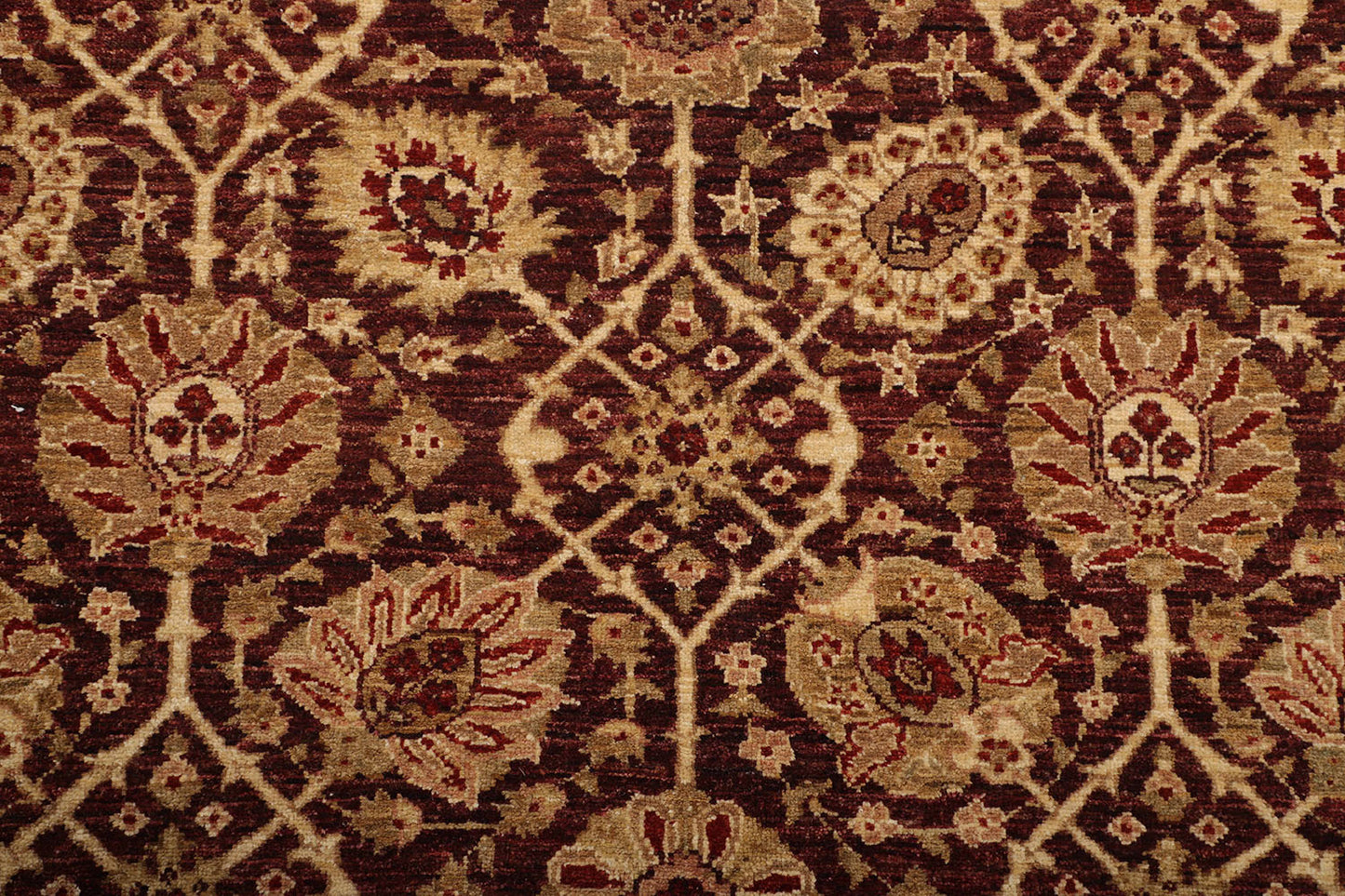 Hand-Knotted Oushak Carpet 6' X 8'.6" Traditional, Red Fine Wool Area Rug 6x9