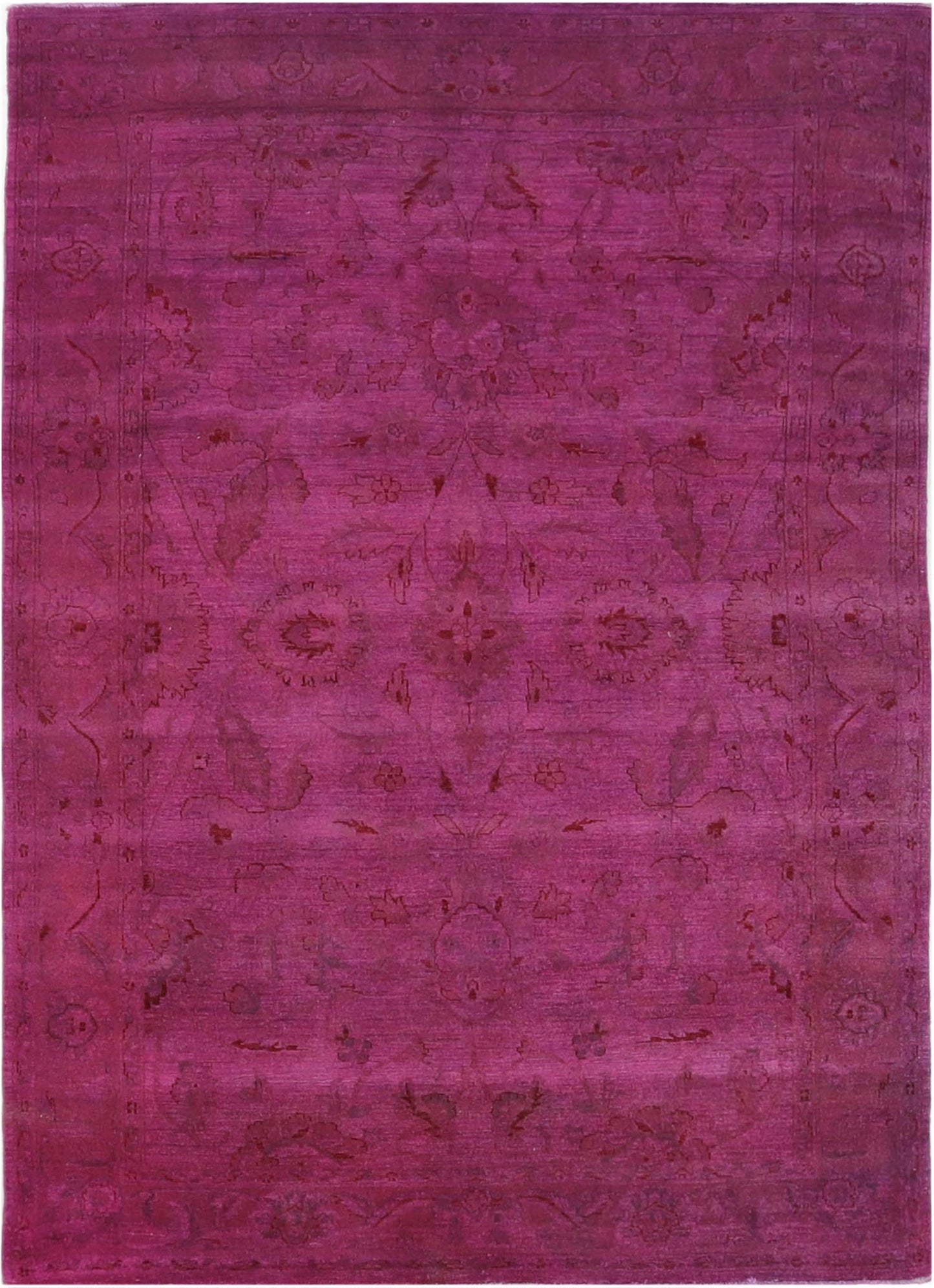6x9 Hand-Knotted Ariana Carpet 6'.1" X 8'.8" Traditional, Purple Fine Wool Area Rug D8437