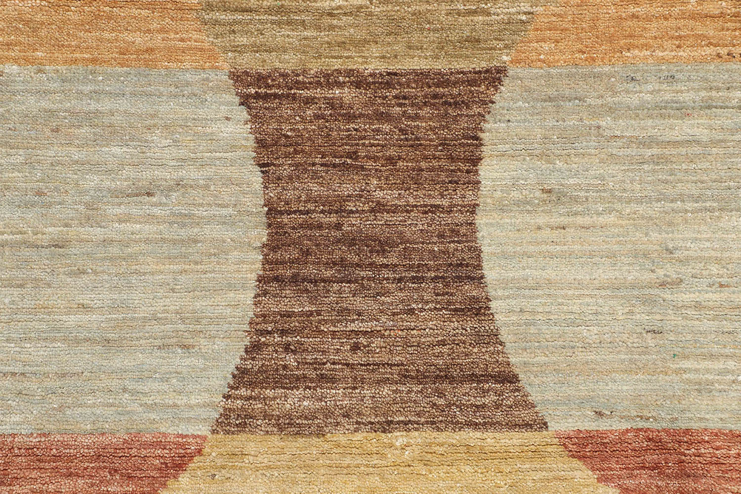 Hand-Knotted Gabbeh Carpet 6'.5" X 7'.11" Tribal, Rust Fine Wool Area Rug 6.5x8