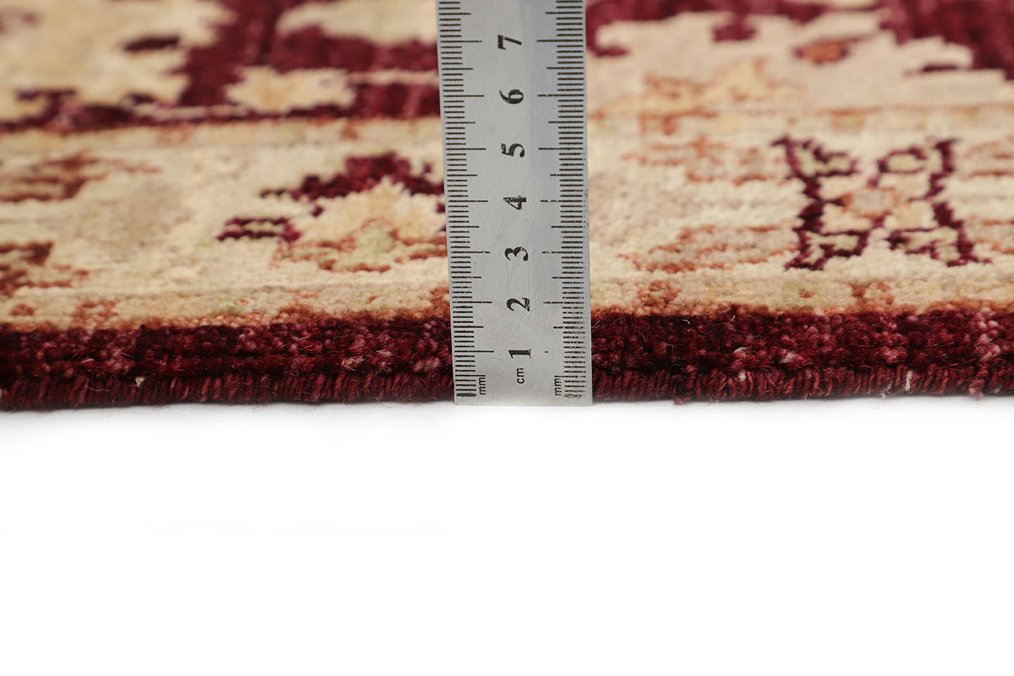 Hand-Knotted Oushak Carpet 2'.3" X 4' Traditional, Maroon Fine Wool Accent Rug 2x4