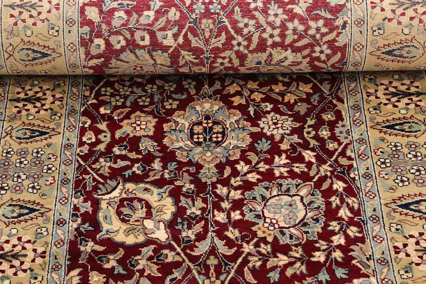 Hand-Knotted Lahore Carpet 2'.6" X 9' Oriental, Red Fine Wool Runner Rug 2.5x10