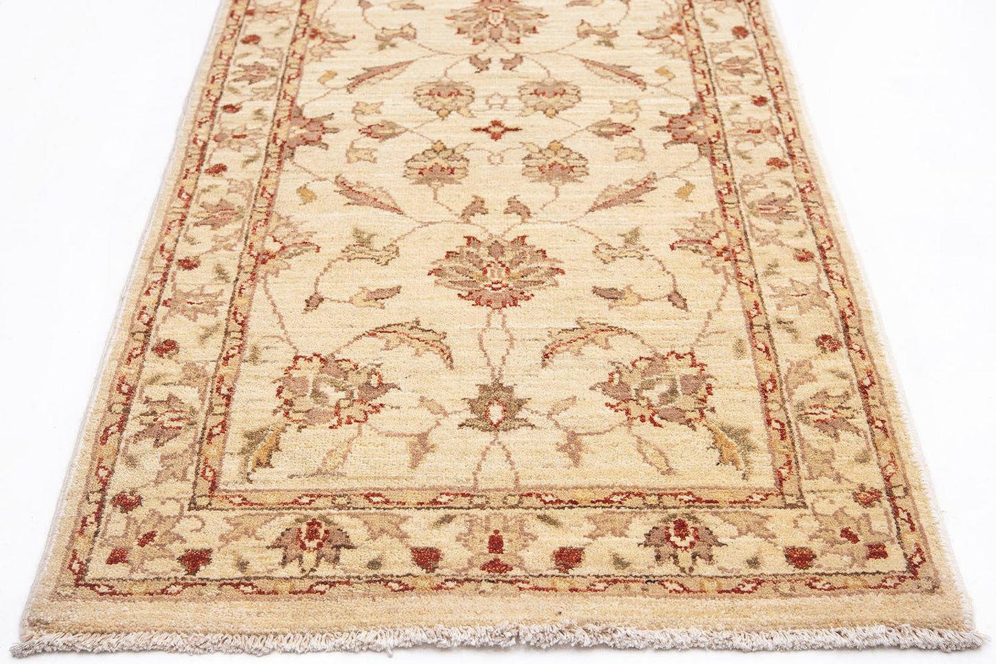 Hand-Knotted Oushak Carpet 2'.4" X 4'.6" Traditional, Beige Fine Wool Accent Rug 2x4