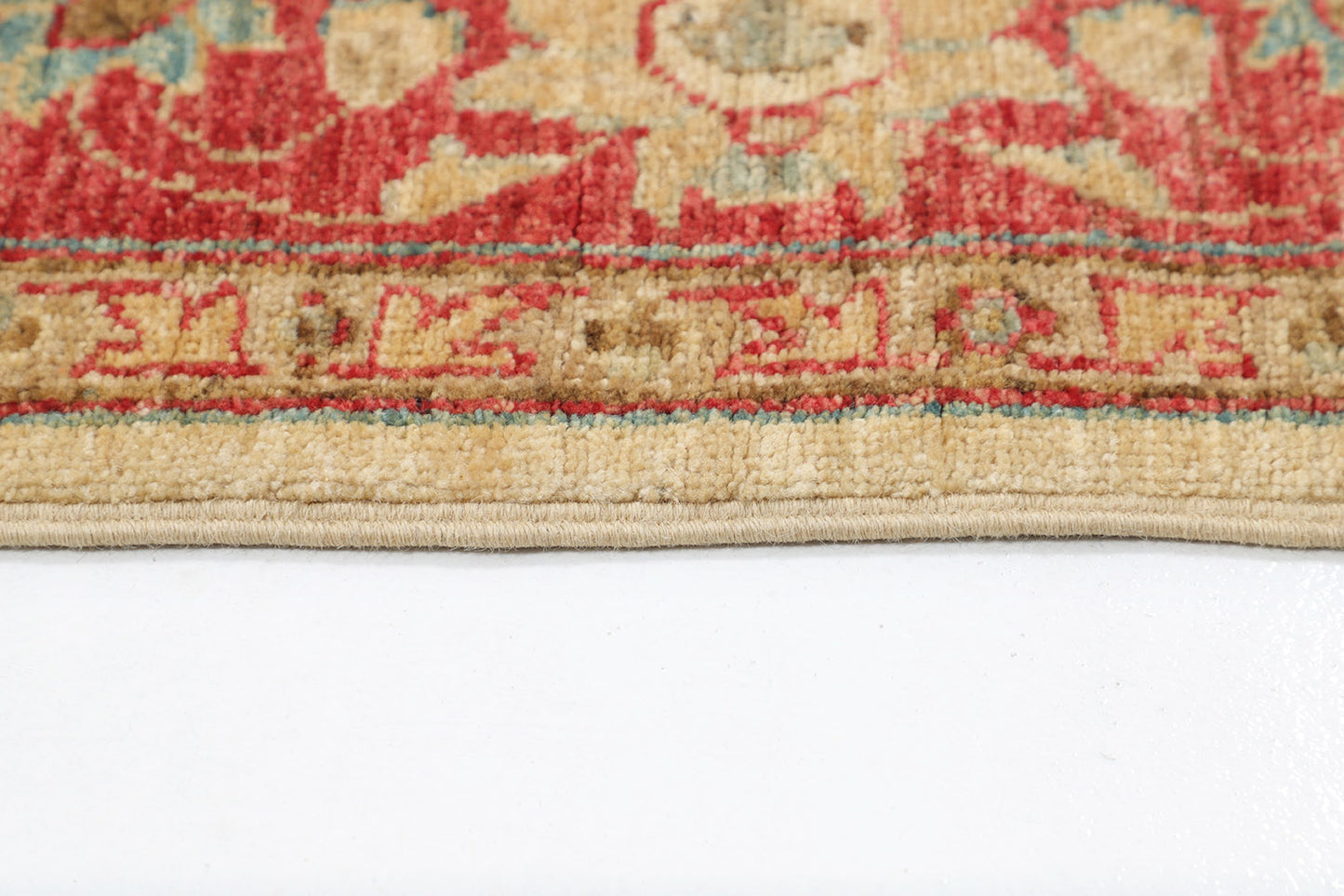 Hand-Knotted Oushak Carpet 5' X 6'.6" Traditional, Beige Fine Wool Area Rug 5x6