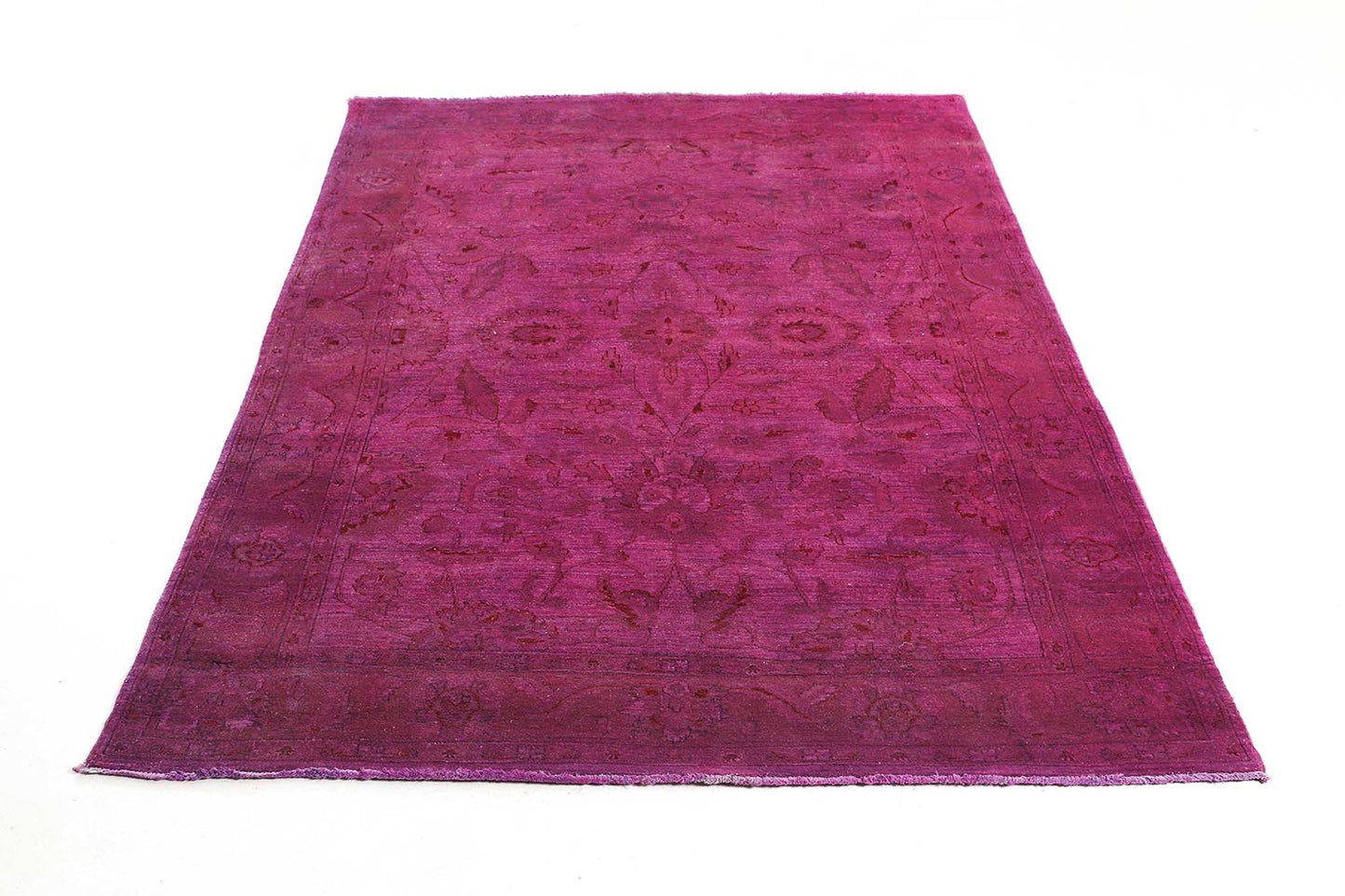 6x9 Hand-Knotted Ariana Carpet 6'.1" X 8'.8" Traditional, Purple Fine Wool Area Rug D8437