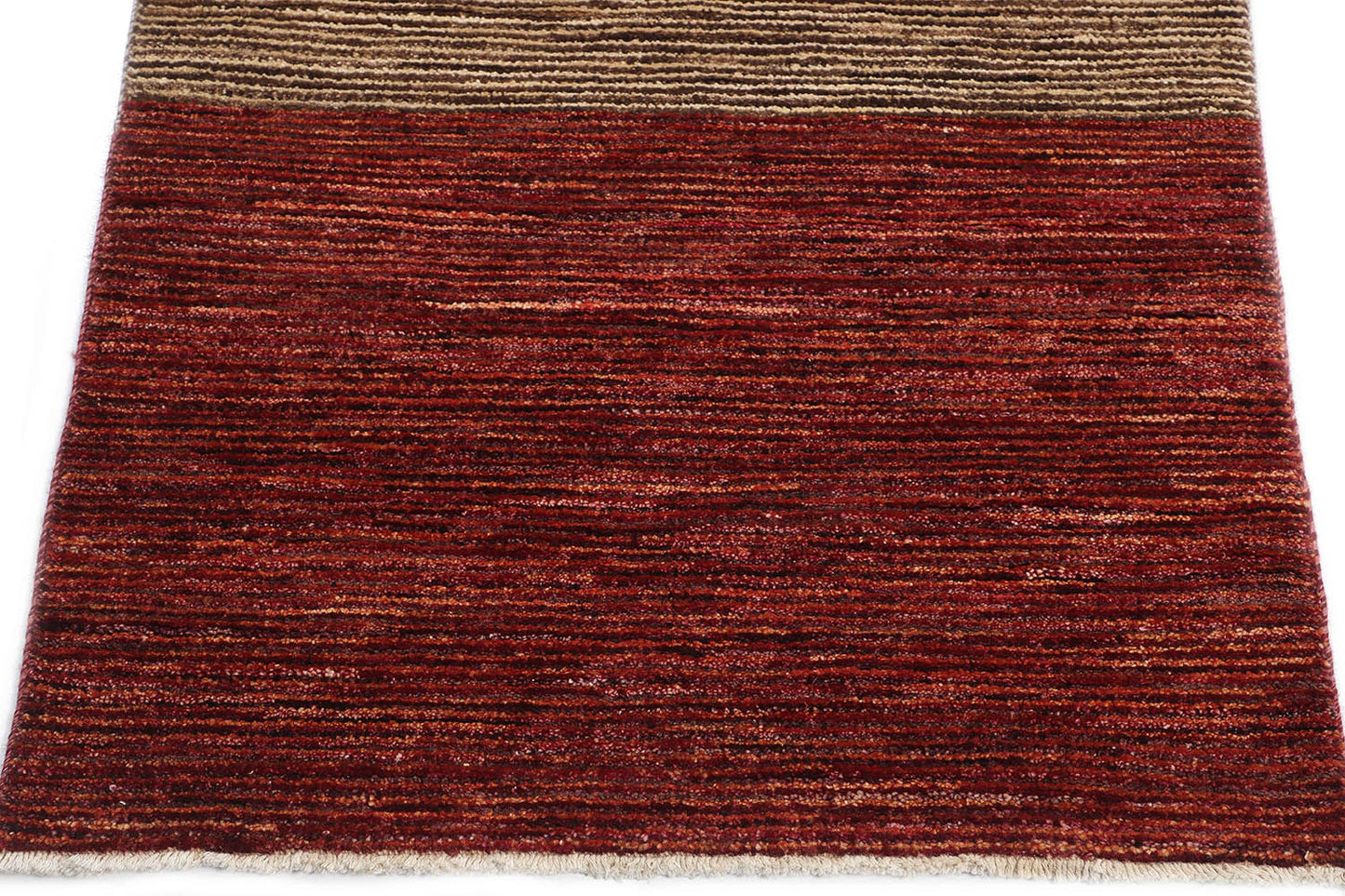 Hand-Knotted Oushak Carpet 2'.8" X 6'.7" Traditional, Red Fine Wool Runner Rug 2.5x6