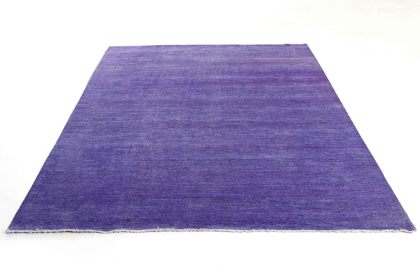 Hand-Knotted Oushak Carpet 8'.1" X 9'.10" Traditional, Blue Fine Wool Area Rug 8x10