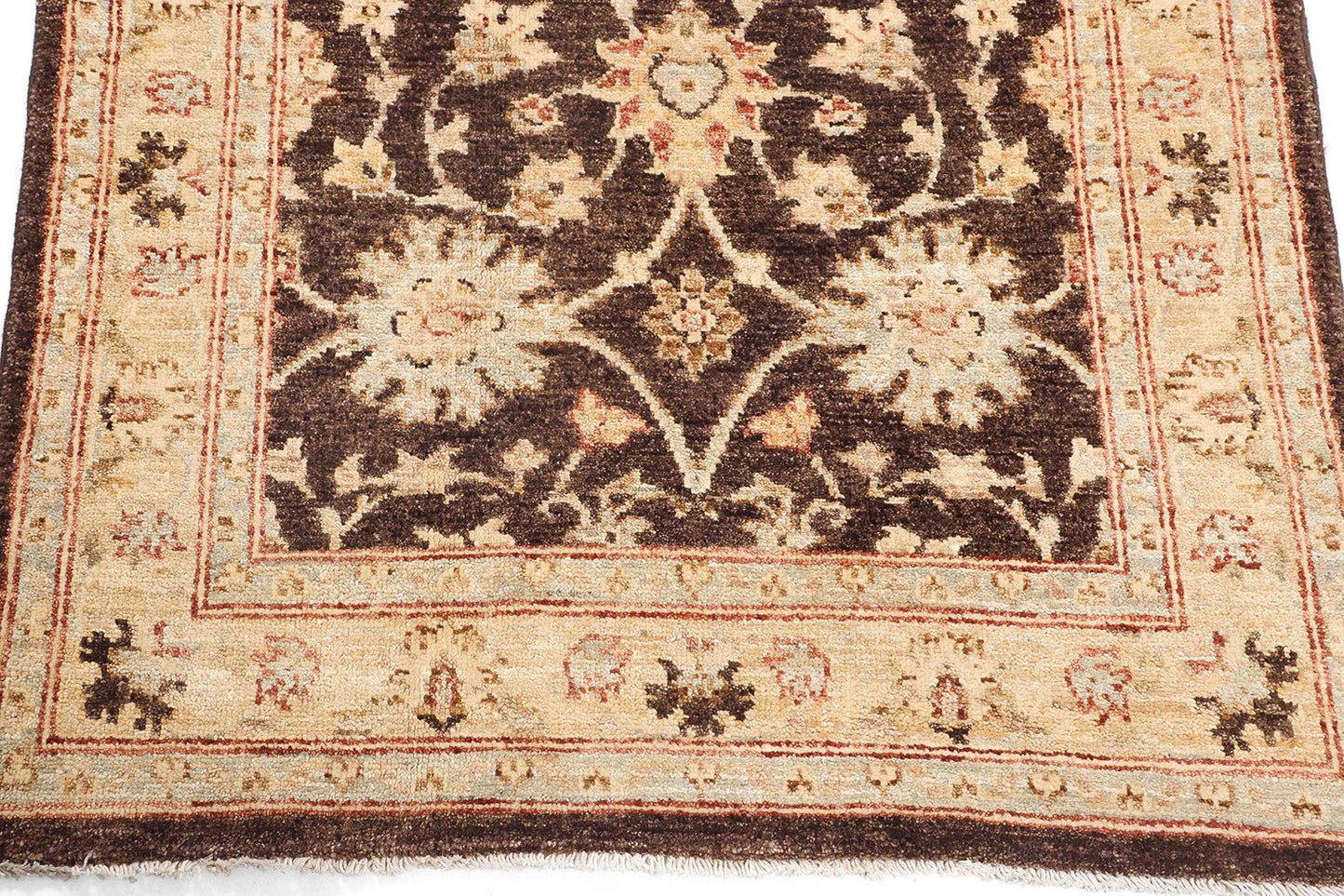 Hand-Knotted Oushak Carpet 3'.2" X 5'.4" Traditional, Brown Fine Wool Accent Rug 3x5