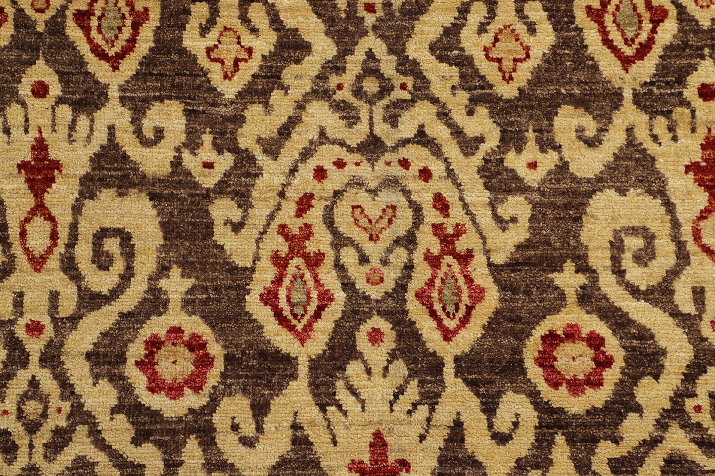 Hand-Knotted Oushak Carpet 4' X 6' Traditional, Brown Fine Wool Area Rug 4x6