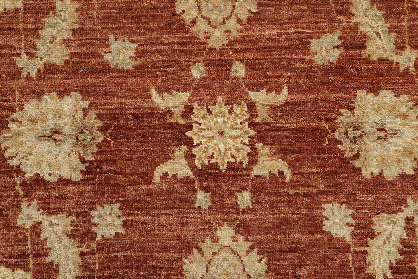 Hand-Knotted Oushak Carpet 4'.2" X 6'.3" Traditional, Rust Fine Wool Area Rug 4x6