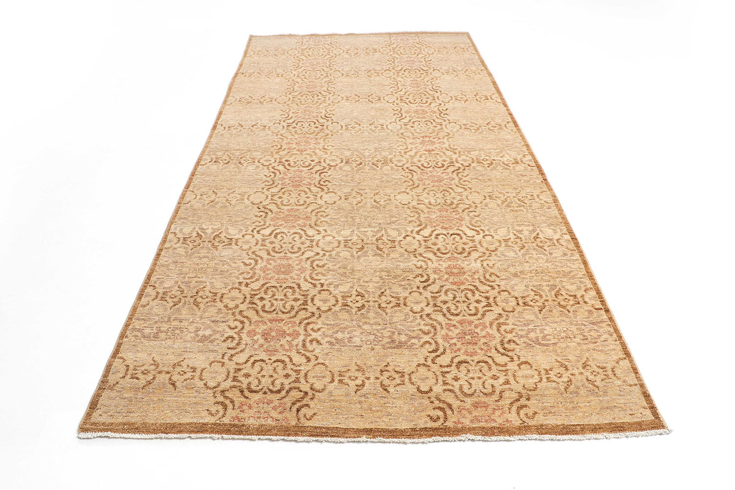 Hand-Knotted Oushak Carpet 5' X 10' Traditional, Camel Fine Wool Area Rug 6x9