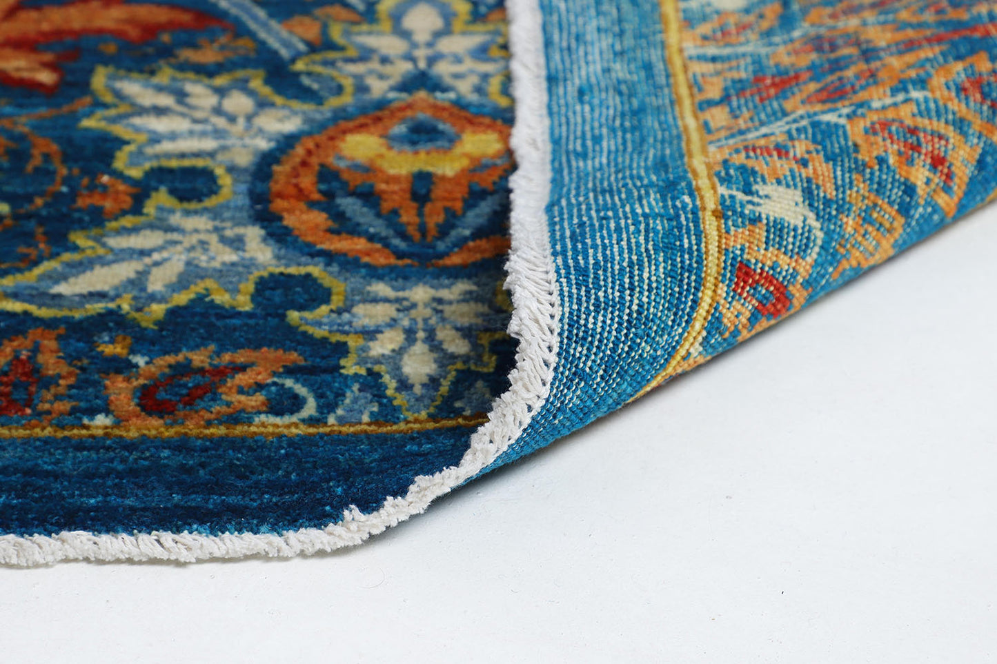 Hand-Knotted Bohemian Carpet 8'.4" X 10'.3" Transitional, Blue Fine Wool Area Rug 8x10 D56738