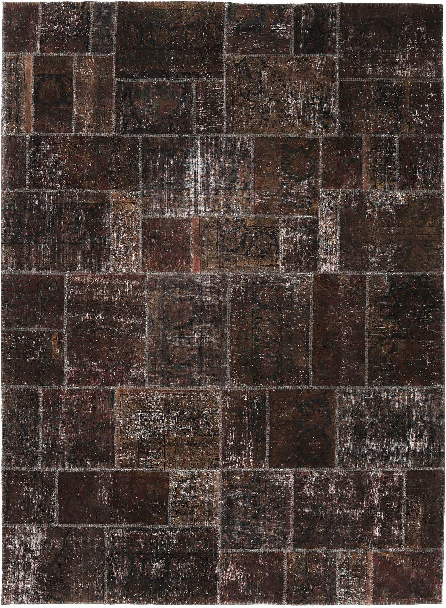 Hand-Knotted Gabbeh Carpet 9'.1" X 12'.3" , Brown Fine Wool Area Rug 9x12